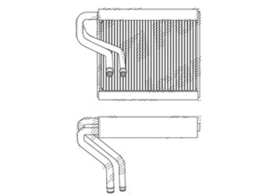 Evaporator aer conditionat Citroen C4 Picasso, 2006-2013 motor 1.6 HDI, 2.0 HDI, diesel; 1.6 THP, 2.0, benzina, full aluminiu brazat, 200x235x38 mm, foto