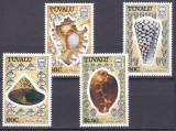 DB1 Fauna Marina Tuvalu 1991 Scoici 4 v. MNH, Nestampilat