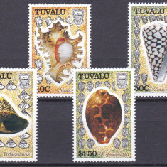 DB1 Fauna Marina Tuvalu 1991 Scoici 4 v. MNH