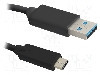 Cablu USB A mufa, USB C mufa, USB 3.0, lungime 1.8m, {{Culoare izola&amp;#355;ie}}, QOLTEC - 50493