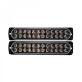 Set 2 Proiectoare auto, 24 LED, stroboscop, lumina galbena, Universal