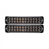 Set 2 Proiectoare auto, 24 LED, stroboscop, lumina galbena, Universal