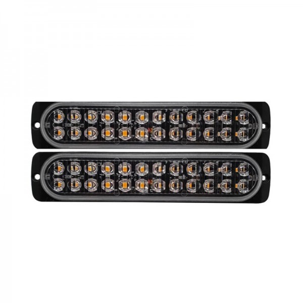 Set 2 Proiectoare auto, 24 LED, stroboscop, lumina galbena