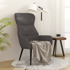 vidaXL Scaun de relaxare, gri &amp;icirc;nchis, material textil foto