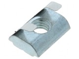 Piuliță profil 8mm cu arc lamelar din oțel zincat