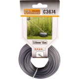 Fir rezerva motocoasa, trimmer cu insertie metalica, DUO, 3&nbsp;mm x 15 m, Richmann Exclusive