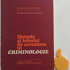 Metode si tehnici de cercetare in criminologie Rodica Mihaela Stanoiu