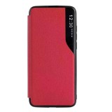 Husa flip din piele compatibila cu xiaomi redmi note 11 pro plus 5g, e-fold, rosu
