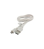 Cablu de date USB la Micro USB Ultra plat-Lungime 95cm-Culoare Alb, Otb