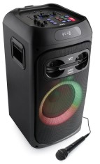 Sistem audio portabil JVC XS-EP514B, 150W (RMS), Acumulator 11.1 V/4 Ah (16 h), Bluetooth, USB, Radio FM, Microfon, AUX IN, Intrare chitara