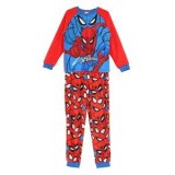 Set Pijama Iarnă Velvet Rosu Albastru cu Model Spiderman pentru Copii, CMCLASS