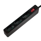 PRELUNGITOR LOGILINK, Euro skt x 3, conectare prin Schuko (T), cablu 1.5 m, 7.5 A, protectie contact accidental, negru, &quot;LPS230B&quot; (timbru verde 0.18 l