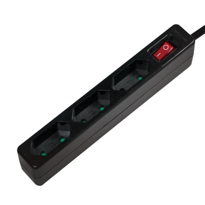 PRELUNGITOR LOGILINK, Euro skt x 3, conectare prin Schuko (T), cablu 1.5 m, 7.5 A, protectie contact accidental, negru, &amp;quot;LPS230B&amp;quot; (timbru verde 0.18 l foto