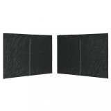 Cumpara ieftin Perete lateral cort petrecere 2 buc. antracit PE cu fermoar