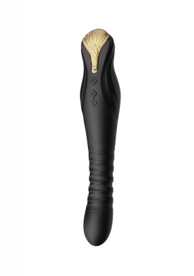 Vibrator King Thruster Bluetooth App Control Silicon Lichid Negru foto