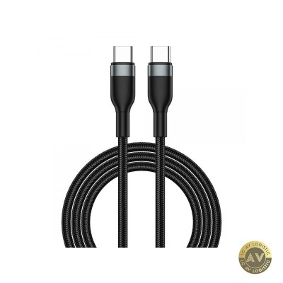 Cablu Date si Incarcare USB-C - USB-C WiWu Wi-C017 100W 1.2m Negru foto
