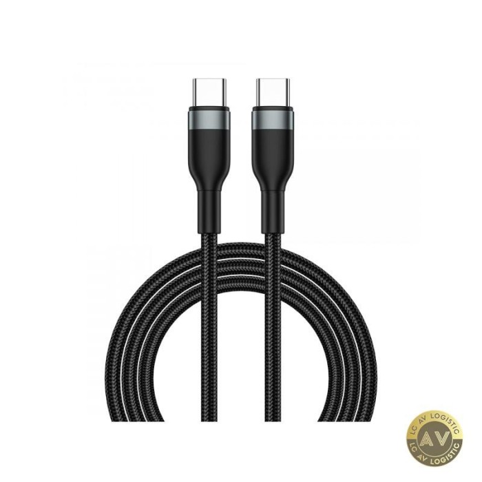 Cablu Date si Incarcare USB-C - USB-C WiWu Wi-C017 100W 1.2m Negru