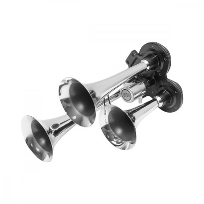 Claxon 3 goarne pentru compresor aer 12 24V foto
