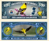 !!! SUA = FANTASY NOTE (TJ6) = NEW JERSEY , THE AMERICAN GOLDFINCH - 2022 - UNC