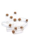 Set 10 Buc Sticlute cu dop de pluta, transparenta, Createur, 3x10 cm, 50ml