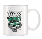 Cana alba personalizata Time is Money, INOVATIX&reg;. 330ml
