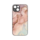 Husa BestCase&reg; Slim Glassy, Compatibila Cu Apple iPhone 14 Plus, Rose Marble, G