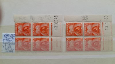 1946-1955 France tip Gerbes YT=86 bl4 coins dates MNH foto