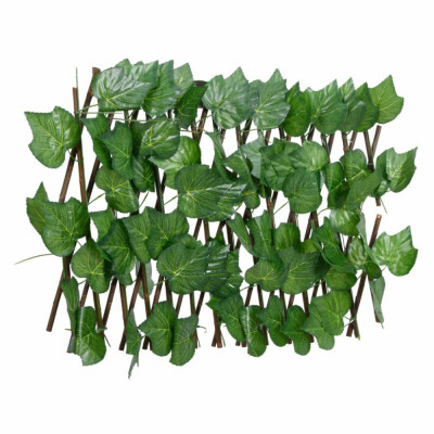 vidaXL Spalier frunze struguri artificiale extensibil, verde 180x20 cm foto