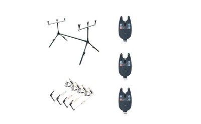 Rod-pod pescuit echipat cu 3 Avertizori /senzori si 4 Swingere foto