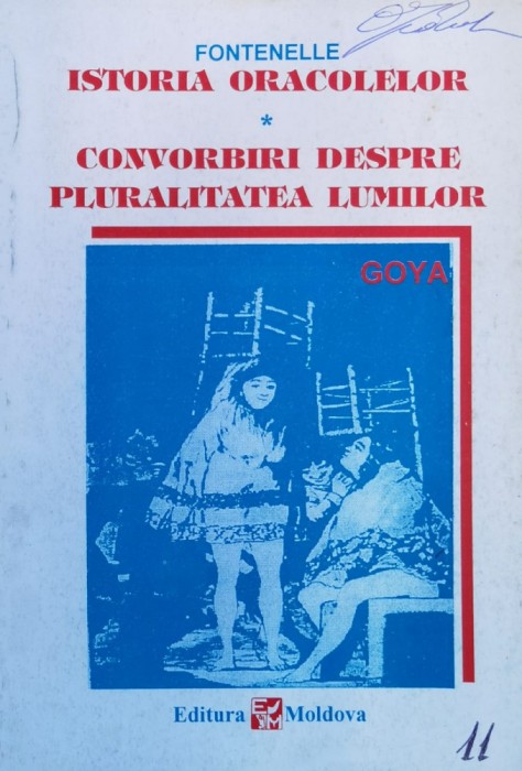 Istoria Oracolelor ,convorbiri Despre Pluralitatea Lumilor - Fontenelle , F601