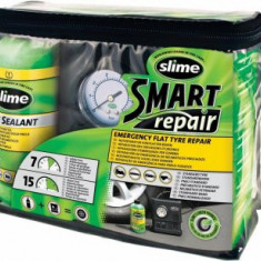 Kit compresor pana cu solutie reparatie anvelope SLIME