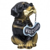 Decoratiune catel pentru gradina din rasina 12x19cm Zilan ZTS8012