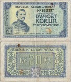 1945 , 20 korun ( P-61a ) - Cehoslovacia