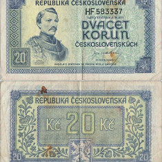 1945 , 20 korun ( P-61a ) - Cehoslovacia