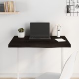 VidaXL Blat de masă maro 80x60x(2-4) cm, lemn masiv stejar tratat