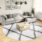 Covor pufos &quot;PAMPLONA&quot; fire &icirc;nalte negru/crem modern &Oslash; 280 cm