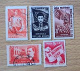 Lot 5 Timbre Romania Perioda RPR Propagandisti Filimon Sarbu Frimu 30 Decembrie Stampilate - RO1