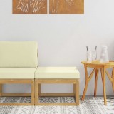 vidaXL Hocker de Exterior Lemn Solid de Acacia Alb 901453