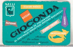 bnk cld Calendar de buzunar 1972 Magazinul Gioconda Bucuresti foto