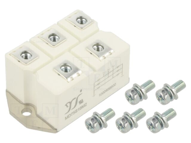 Punte redresoare trifazat YANGJIE TECHNOLOGY 1,6kV 75A modul M2