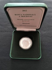MOLDOVA - 50 Lei 2012 - Sanzienele - Argint Proof in cutie + certificat