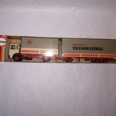 bnk jc Herpa - camion cu remorca - Man F8 Kässbohrer Transmaximal - 1/87