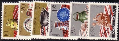 1973 - Ceramica romaneasca, serie neuzata foto