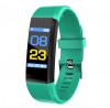 Bratara Smart Fitness Techstar&reg; ID115 Plus Fitness, 0,95&quot; OLED, BT4.0, Waterproof IP65, Monitorizare Puls, Tensiune, Verde