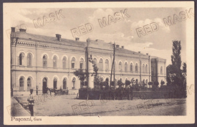 4819 - PASCANI, Iasi, Railway Station, Romania - old postcard - unused foto