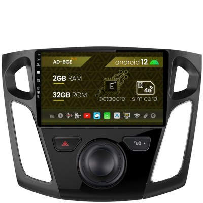 Navigatie Ford Focus 3 (2011-2019), Android 12, E-Octacore 2GB RAM + 32GB ROM, 9 Inch - AD-BGE9002+AD-BGRKIT115 foto