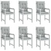 VidaXL Perne scaun cu spătar scund 6 buc. melanj gri 100x50x4cm textil