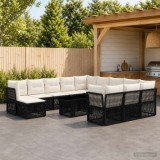 Cumpara ieftin Set de canapele pentru gradina 13 buc. Negru poliratan