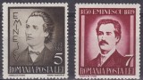 C1101 - Romania 1939 - Eminescu 2v.neuzat,perfecta stare, Nestampilat