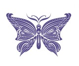 Cumpara ieftin Sticker decorativ Fluture, Albastru inchis, 60 cm, 1151ST-5, animale si pasari, Oem
